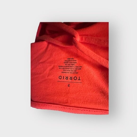 🆕 NWT Women’s torrid 3 Red Orange Foxy V-Neck Strappy Top 22 24 - Picture 9 of 13